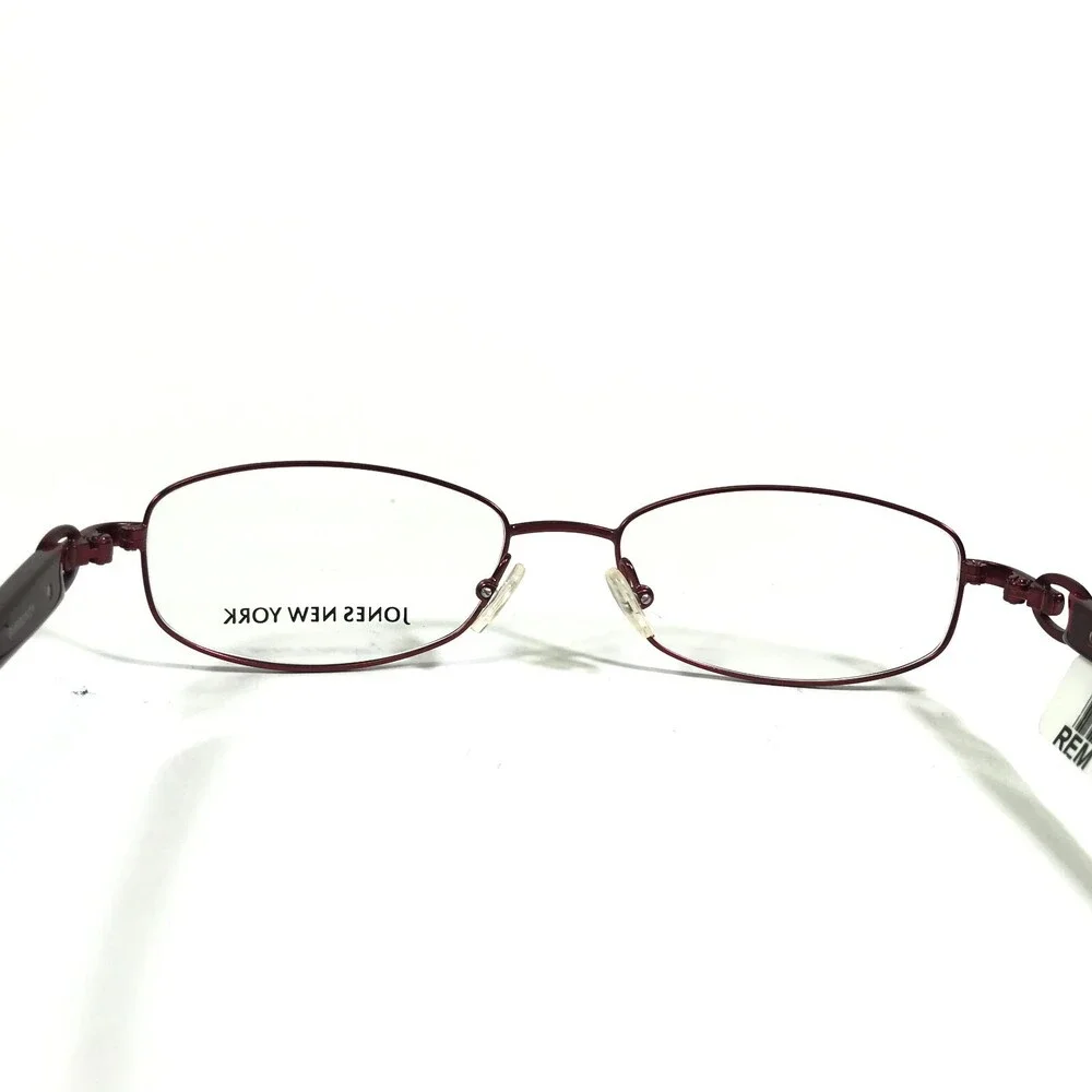 Jones New York Eyeglasses Frames J473 BURGUNDY Red Round Full Rim 52-17-135